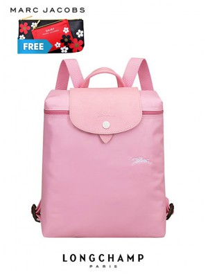 LC050*LONGCHAMP LE PLIAGE CLUB BACKPACK L1699619 (LIGHT PINK) *LIMITED EDITION (FREE GIFT)